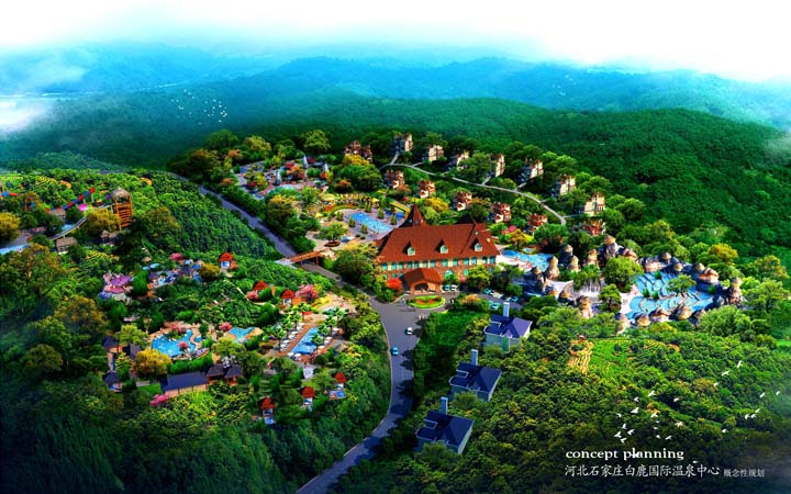 白鹿國際溫泉規劃鳥瞰圖
