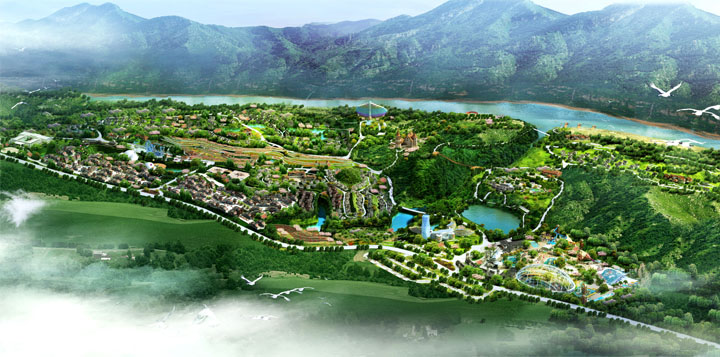 大峽谷溫泉規劃鳥瞰圖