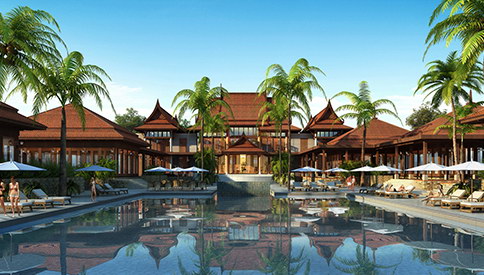 海花島五國溫泉城泰式溫泉設計